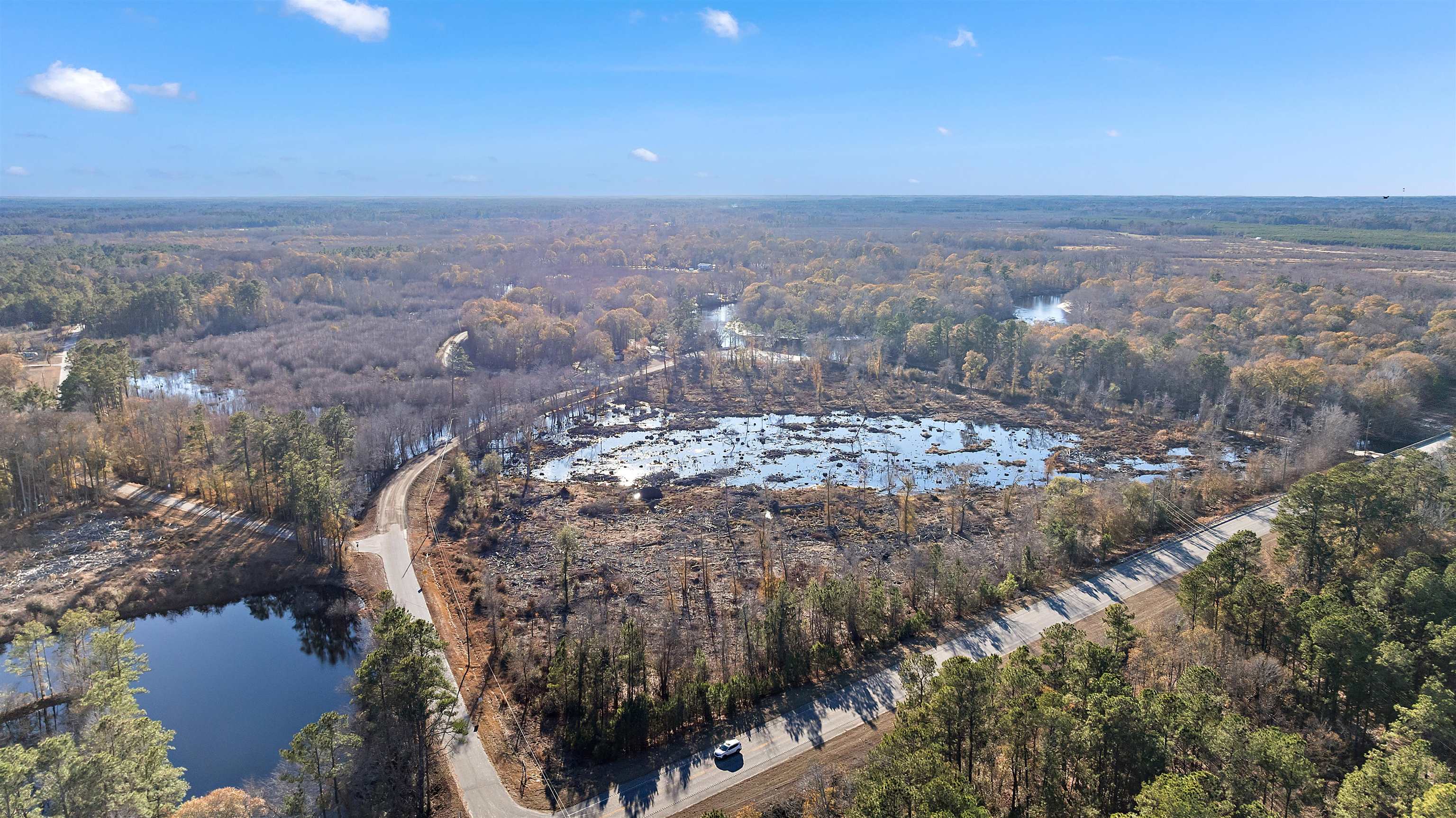 3429 River Road Nichols, SC 29581 - Photo 3 of 26 Aerial view from the road looking towards the property