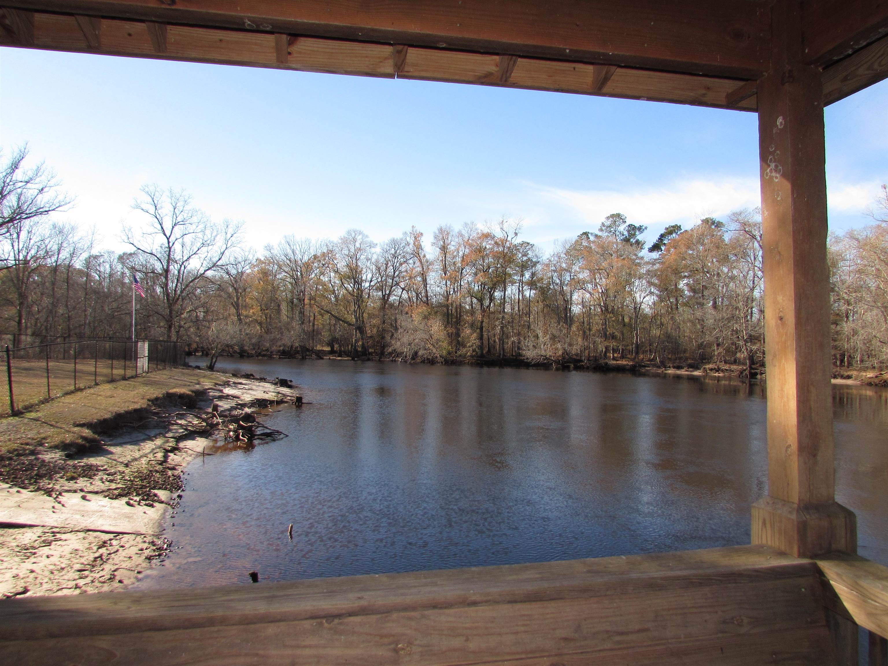 3429 River Road Nichols, SC 29581 - Photo 39 of 46 View of the river from the gazebo with fencing, gates and boat ramp