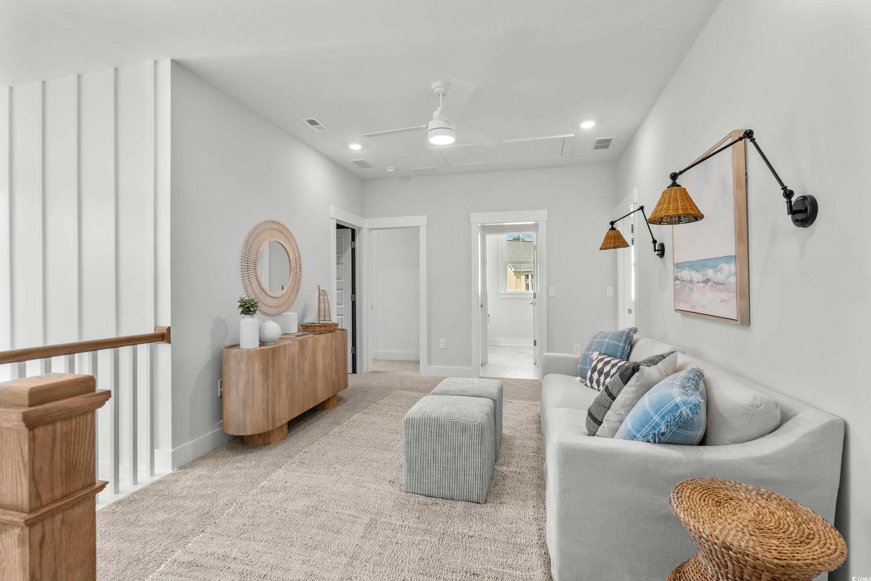 906 Foxtail Drive, Unit D44 Longs, SC 29568 - Photo 20 of 34 Hall featuring an upstairs landing, carpet, and recessed lighting