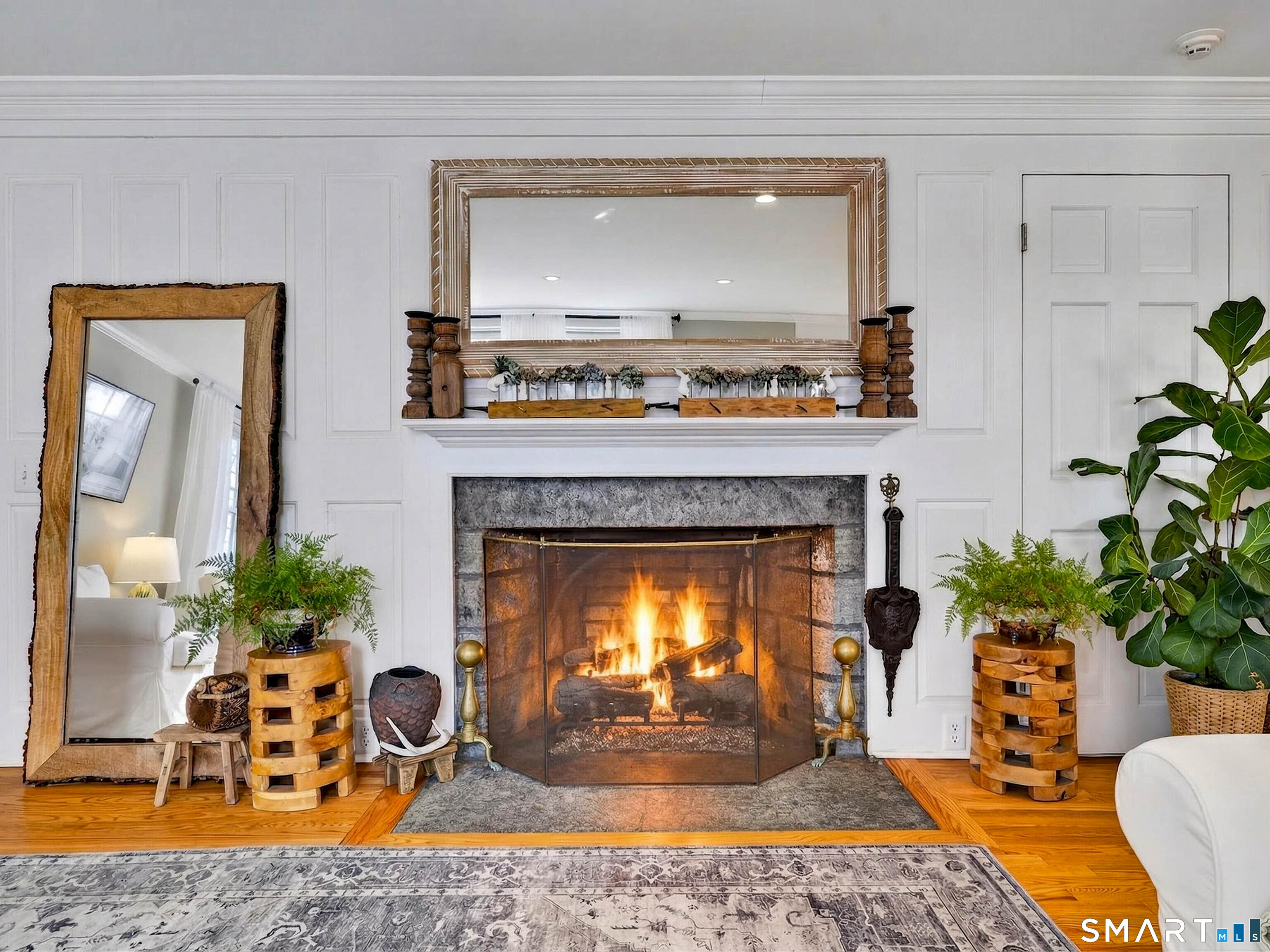 41 Old W Road East Haddam, CT 06423 - Photo 24 of 39 a living room with furniture and a fireplace