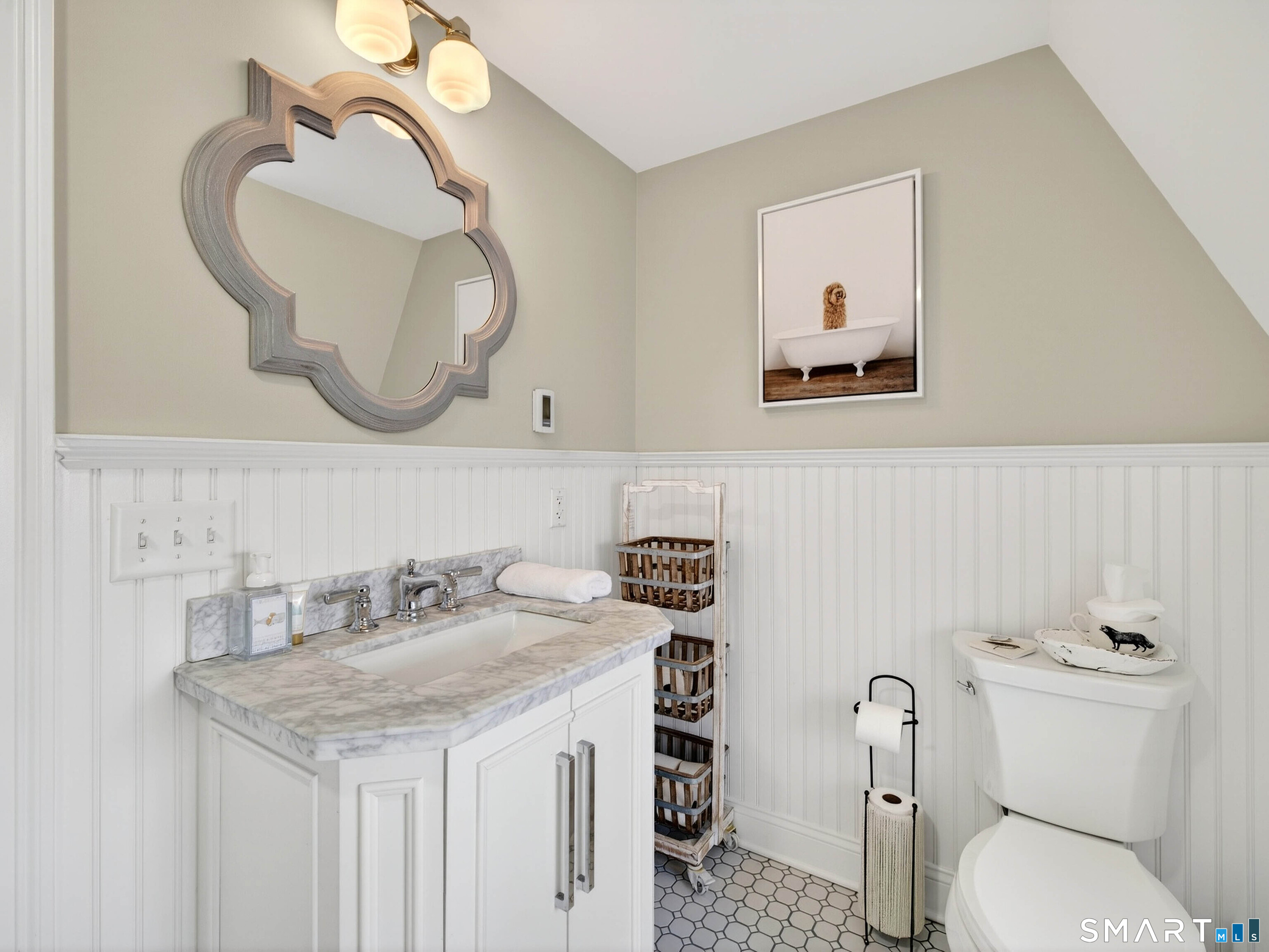 41 Old W Road East Haddam, CT 06423 - Photo 31 of 39 a bathroom with a sink a toilet and a mirror