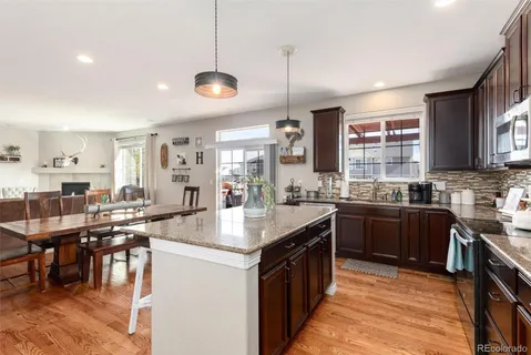 a kitchen with lots of counter top space