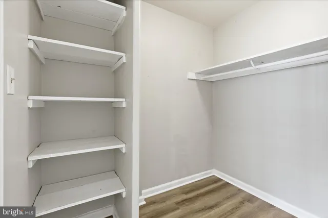 a small space with a closet