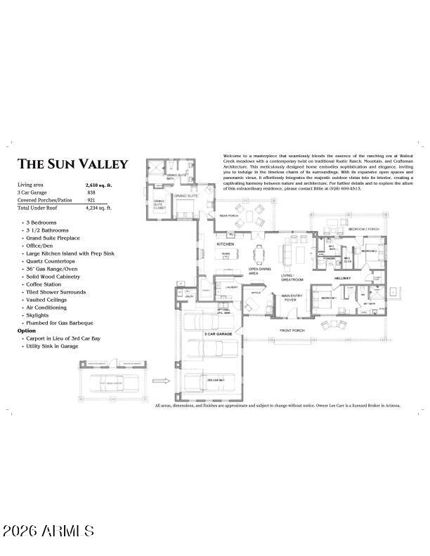 6570 Meadows Lane Flagstaff, AZ 86004 - Photo 66 of 66 The Sun Valley Floor Plan