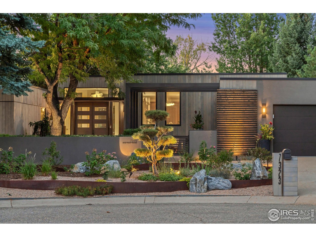 7323 Old Post Road Boulder, CO 80301 - Photo 6 of 40 Beautiful landscaping and lighting.