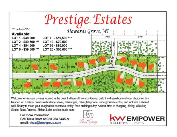 $63,000 | Lt26 Oriole Lane, Howards Grove, WI 53083