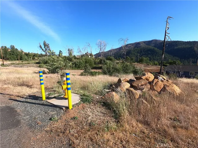 a view of a lake with a mountain in the background