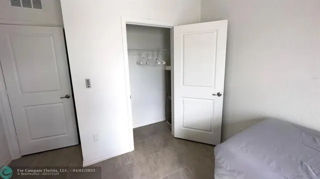 a view of a room with door