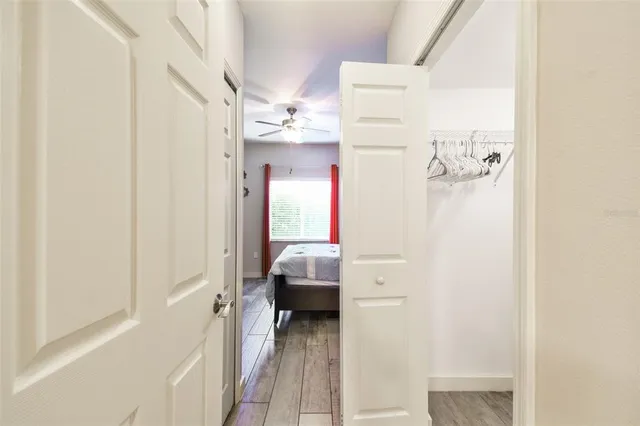 a view of livingroom with furniture and wooden floor