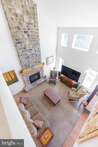 a living room with furniture and a couch