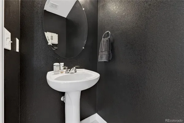 a view of a hallway with washer and dryer