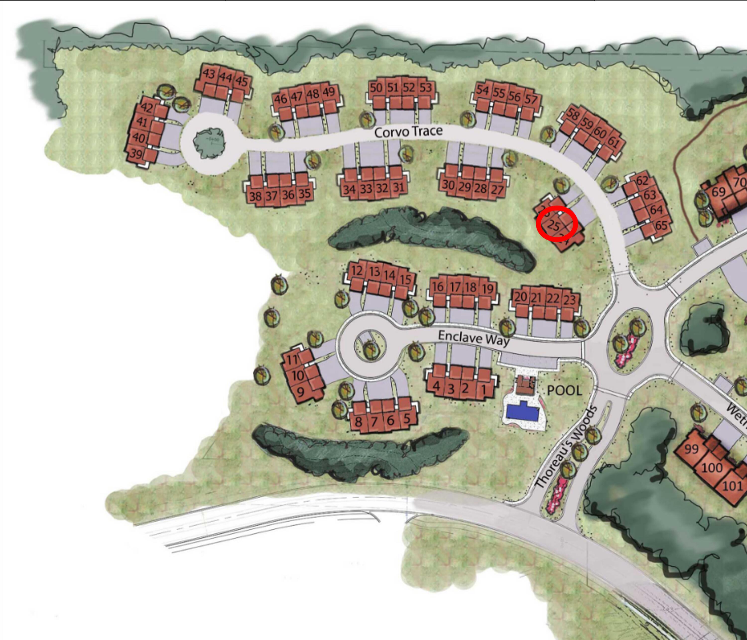 4007 Corvo Trace Kalamazoo, MI 49009 - Photo 16 of 23 Enclave Site 25 Circled