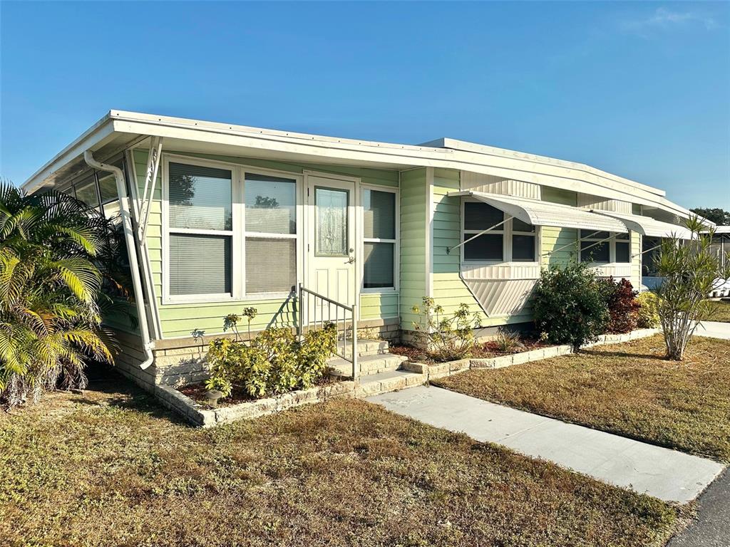 a front view of a house