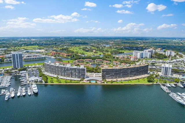 a view of a city with tall buildings