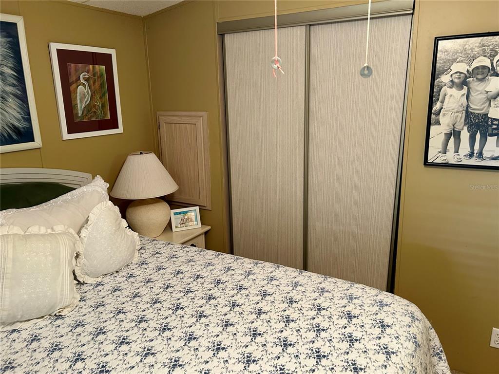 25646 Bass Road Astor, FL 32102 - Photo 18 of 48 a bedroom with a bed and a wall painting