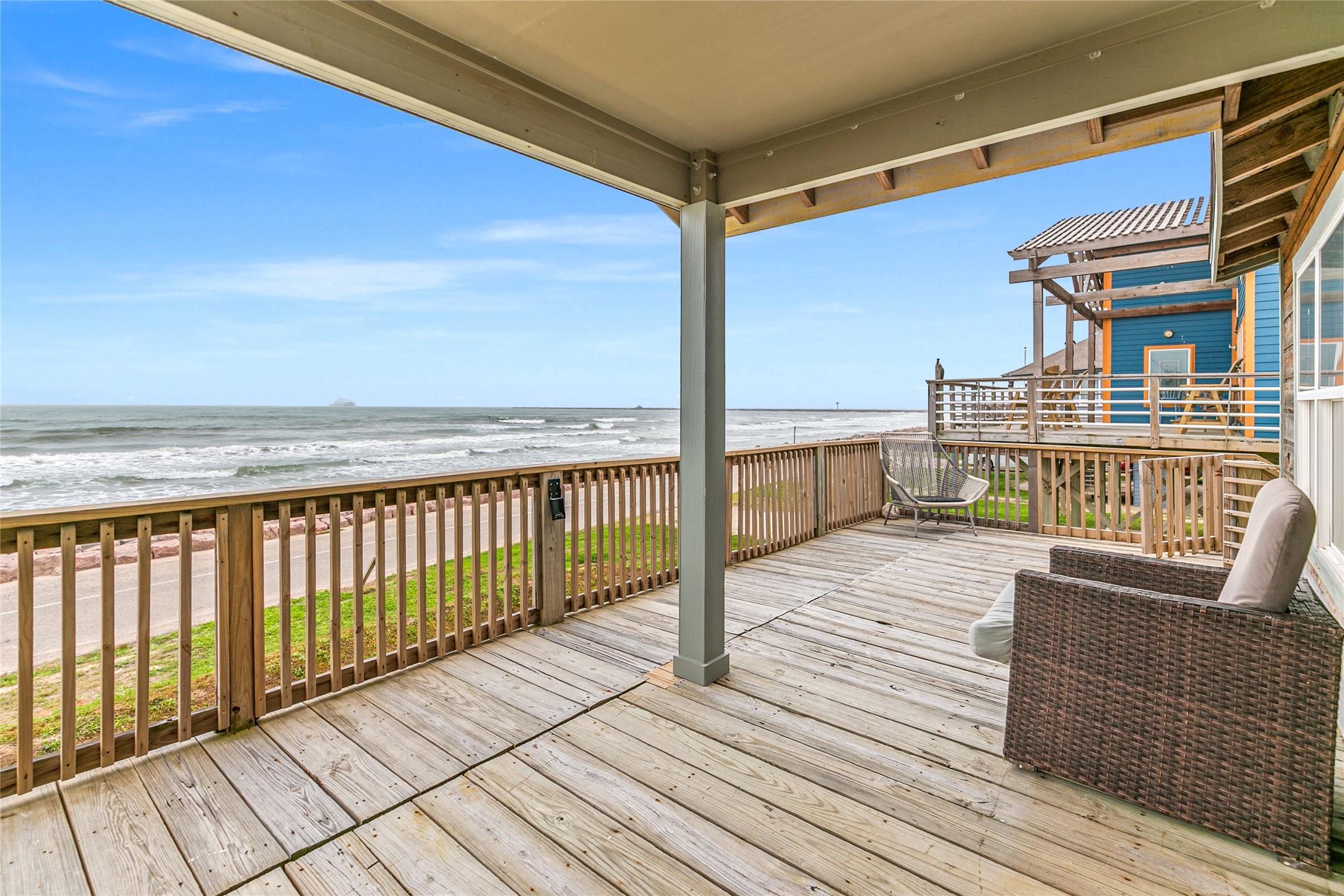902 Beach Drive Surfside Beach, TX 77541 - Photo 15 of 22 a view of balcony with wooden floor