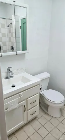 a room with a chandelier