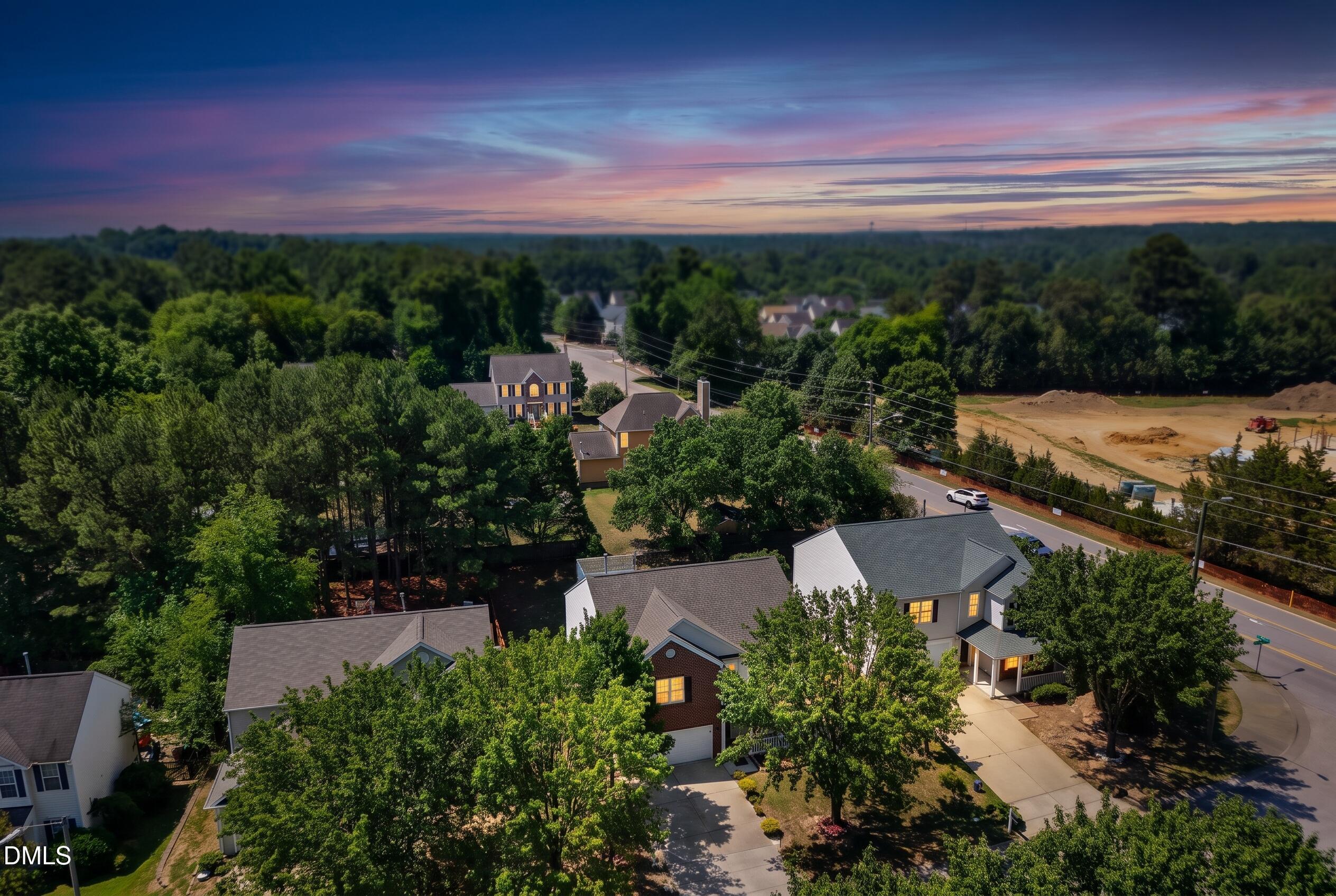 5304 Seaspray Lane Raleigh, NC 27610 - Photo 45 of 45 DRONE FRONT VIEW