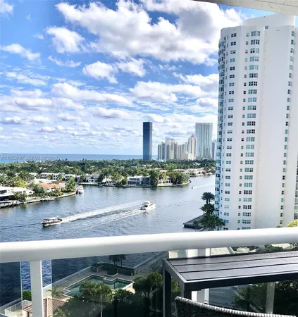 a view of a city with tall buildings