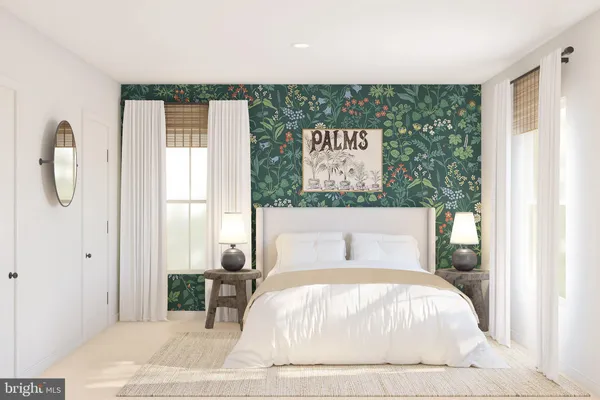 a bed room with a bed