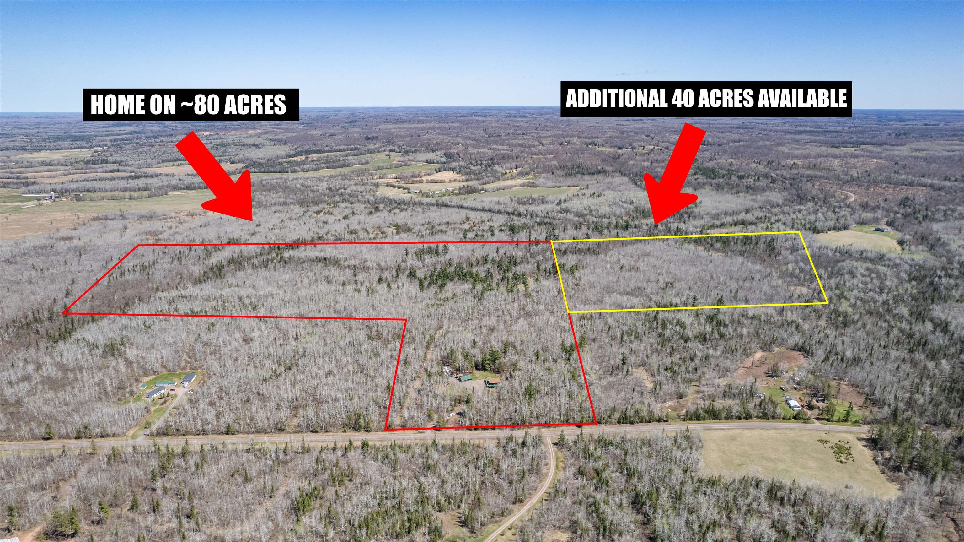 6960 South County Rd B Foxboro, WI 54836 - Photo 22 of 28 View of rural area featuring approximate property boundaries