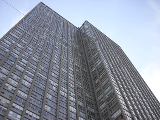 a view of a tall building