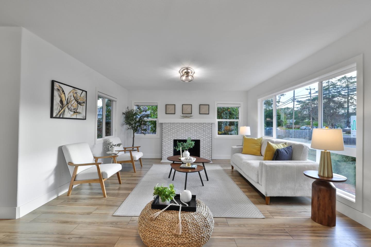 1280 Burrows Road Campbell, CA 95008 - Photo 12 of 47 a living room with furniture and a fireplace