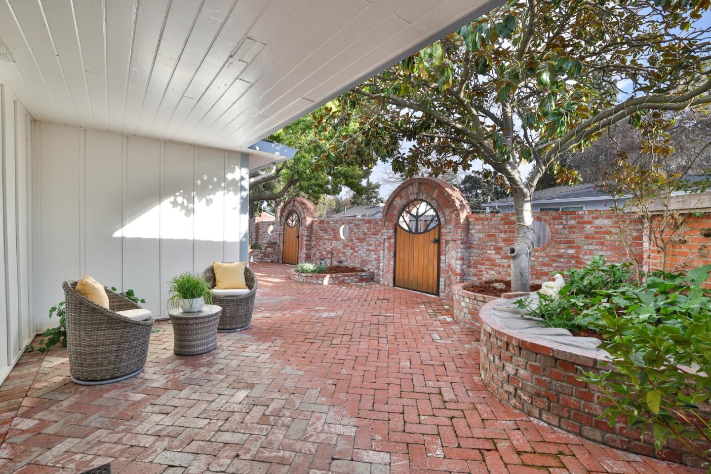 1280 Burrows Road Campbell, CA 95008 - Photo 30 of 47 a front view of a house with garden and plants