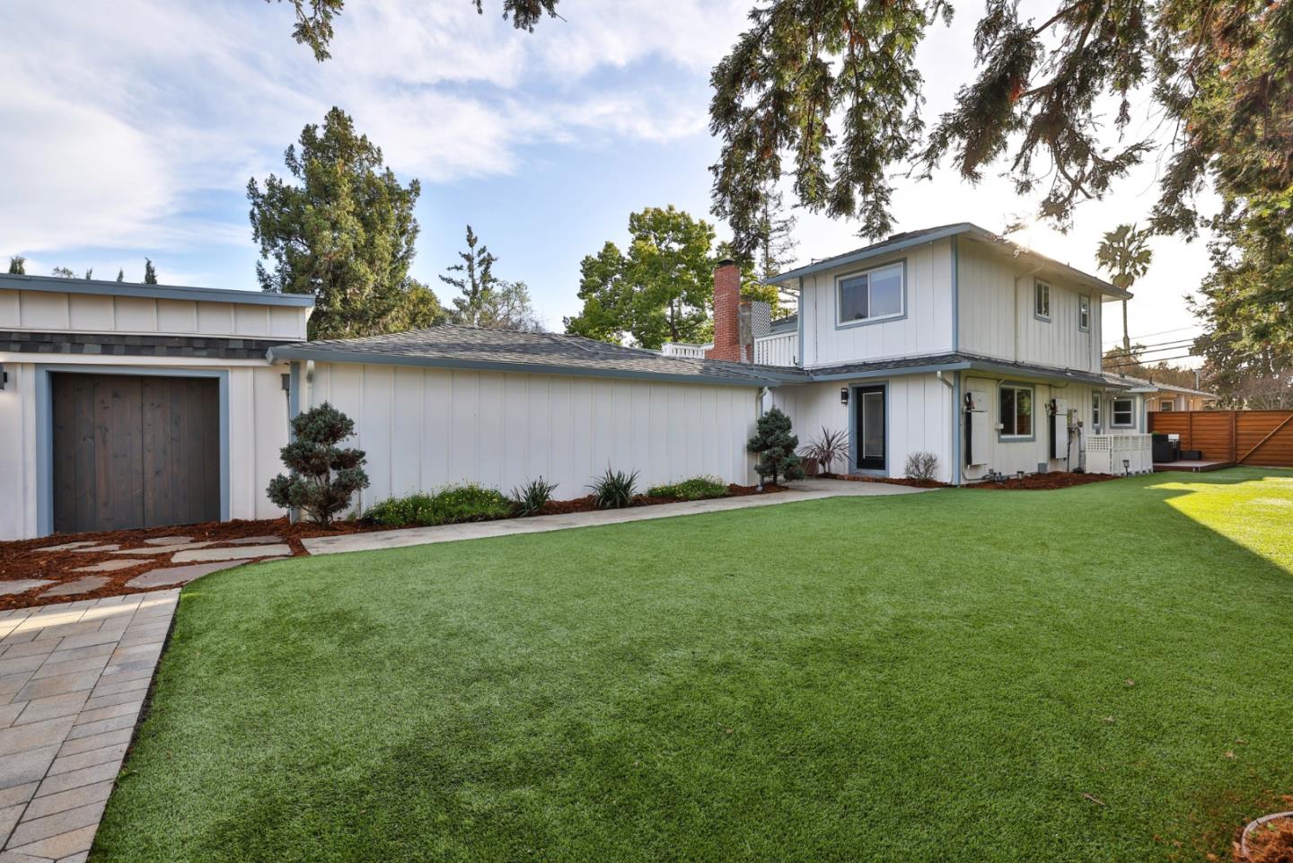 1280 Burrows Road Campbell, CA 95008 - Photo 39 of 47 a front view of a house with a garden and yard
