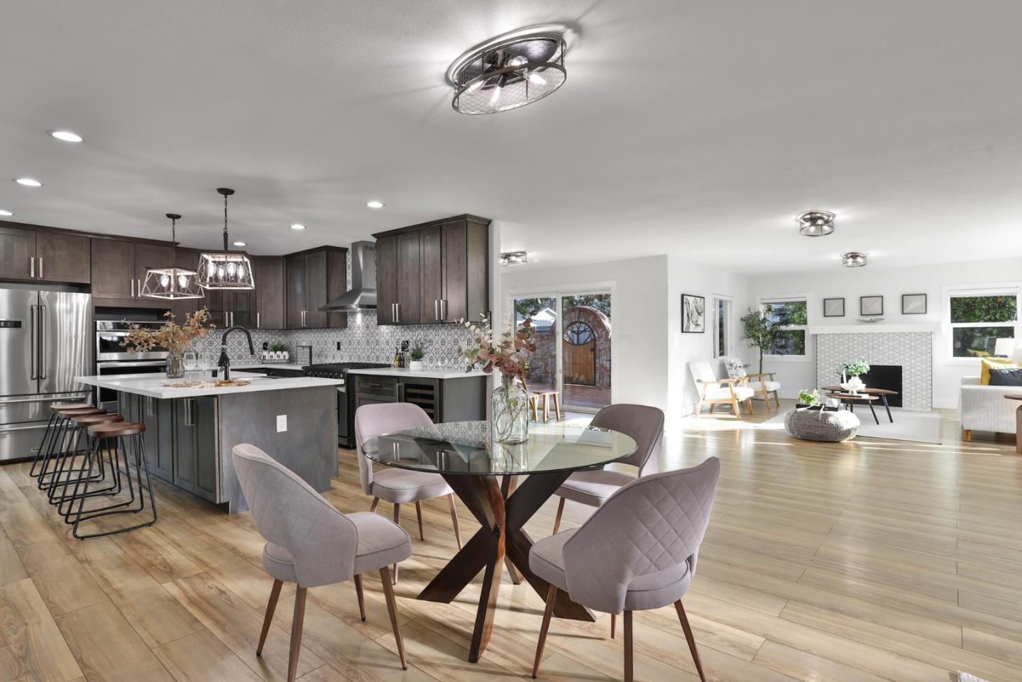 1280 Burrows Road Campbell, CA 95008 - Photo 10 of 47 a view of a dining room with furniture and wooden floor