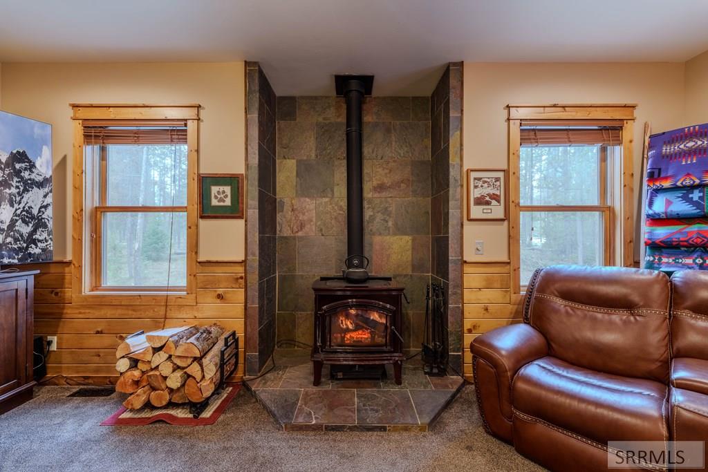 4030 Salt Lick Loop Road Island Park, ID 83429 - Photo 3 of 57 Wood Burning Fireplace