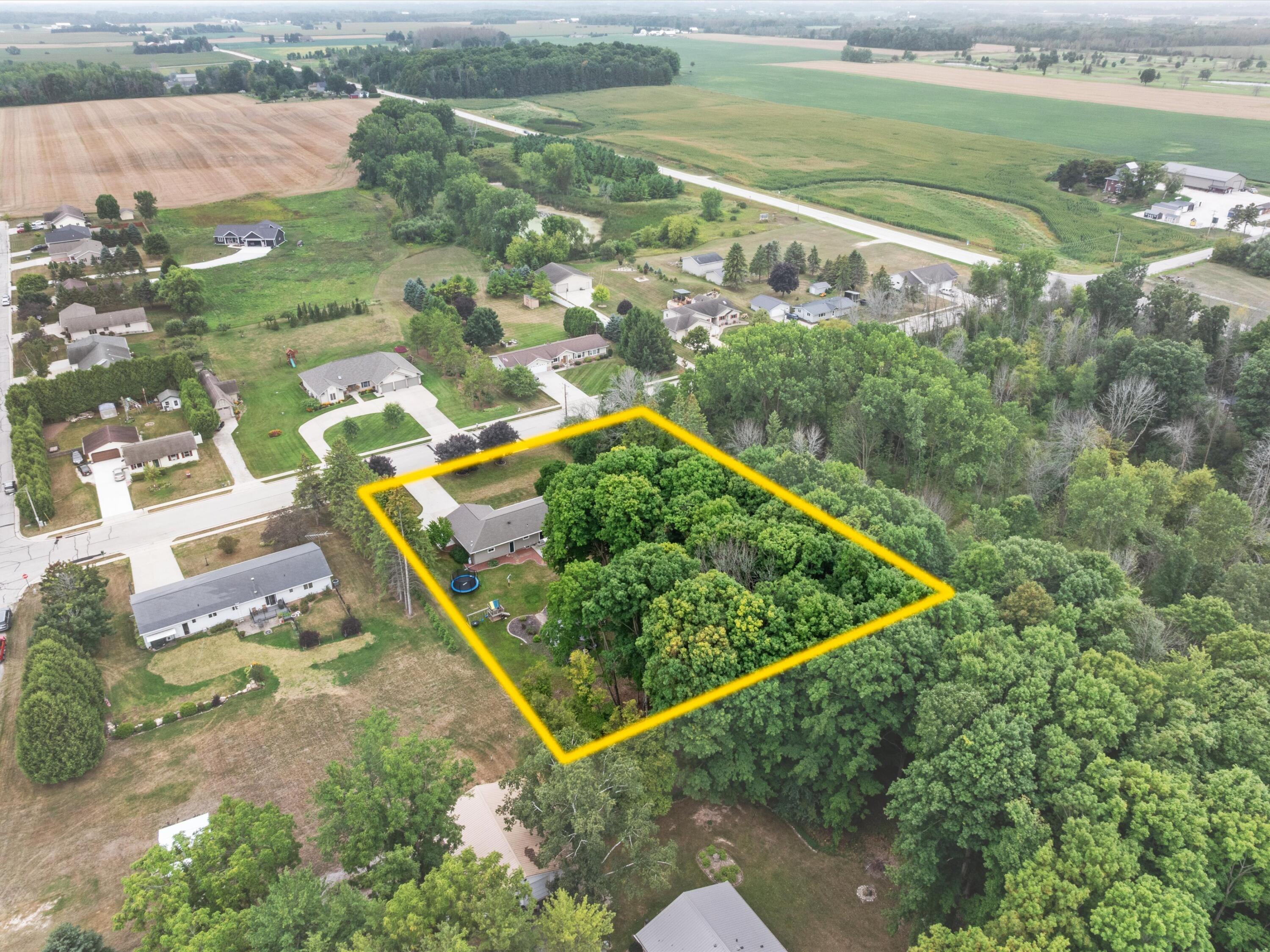 217 East Samz Road Mishicot, WI 54228 - Photo 19 of 43 19-Aerial View of the homesite