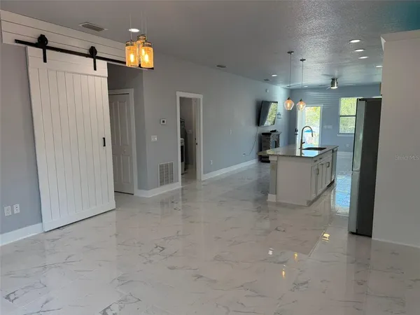 a view of a electric room and windows