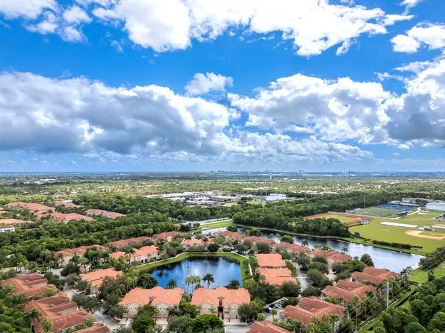 a view of a city with lake view