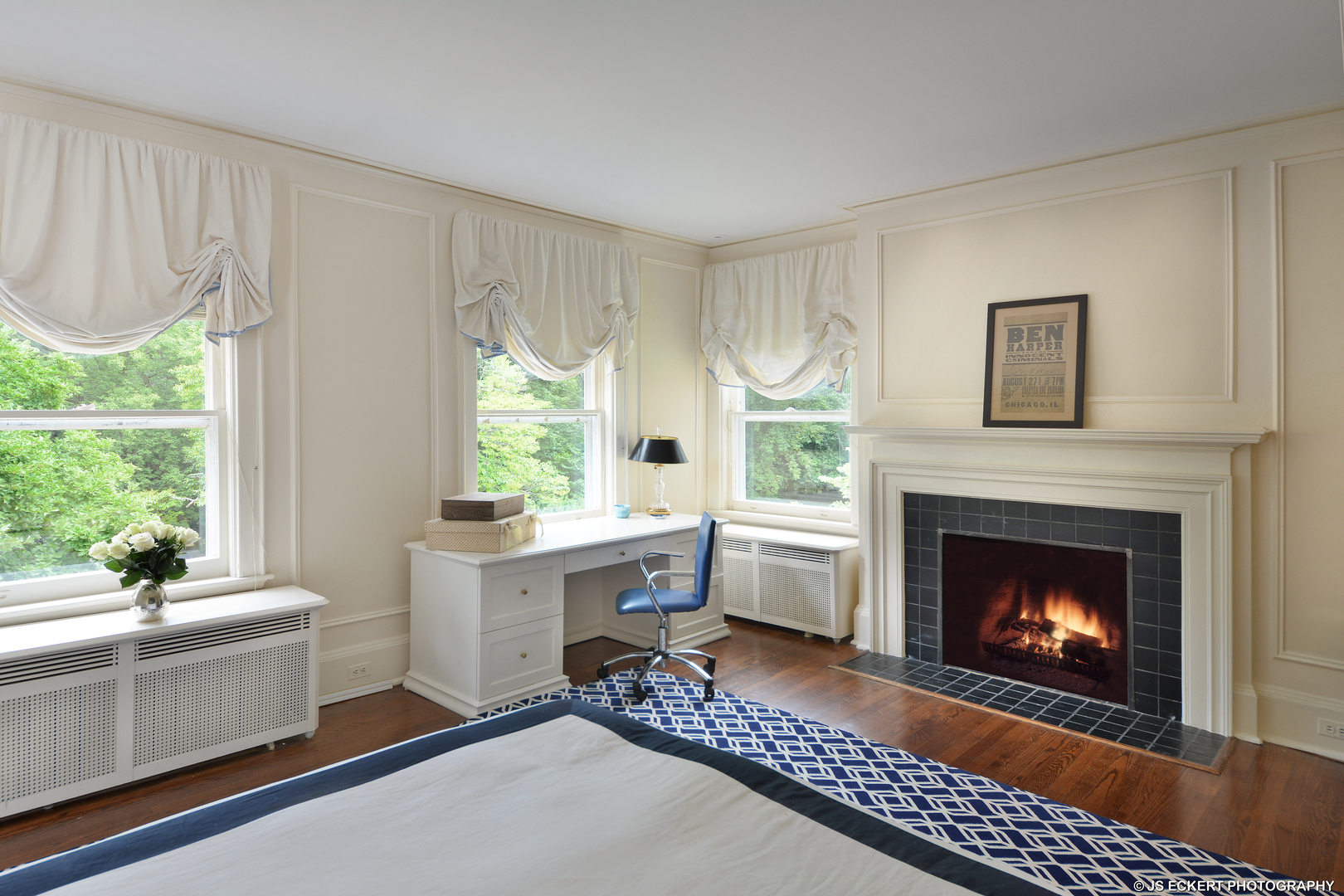 1035 North Sheridan Road Lake Forest, IL 60045 - Photo 33 of 47 a living room with furniture a window and a fireplace