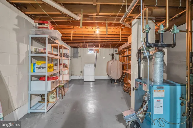 a view of storage and utility room