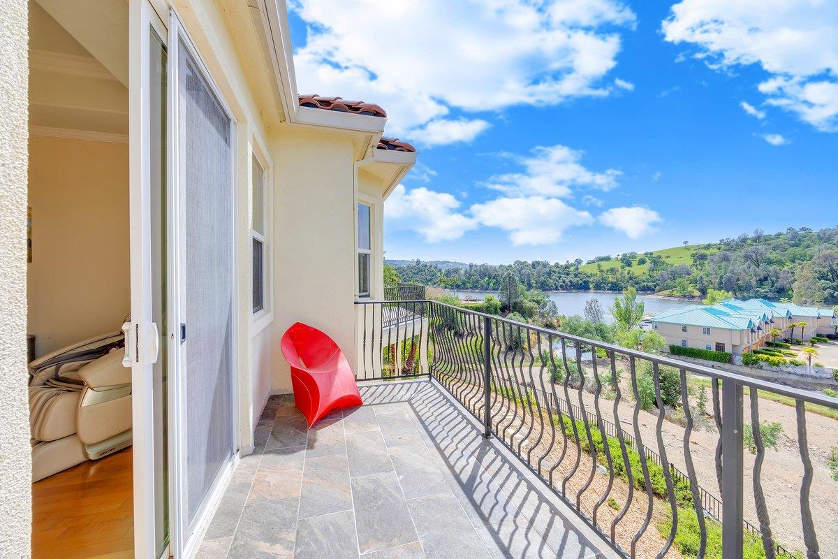 33 Aurora Lane Copperopolis, CA 95228 - Photo 42 of 46 balcony with views of Lake Tulloch