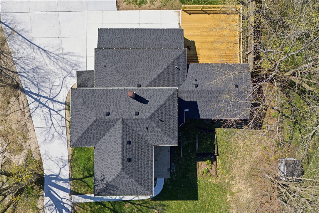 3190 Rebert Pike Springfield, OH 45502 - Photo 40 of 48 This overhead view reveals the well-maintained roof and expansive outdoor living spaces.