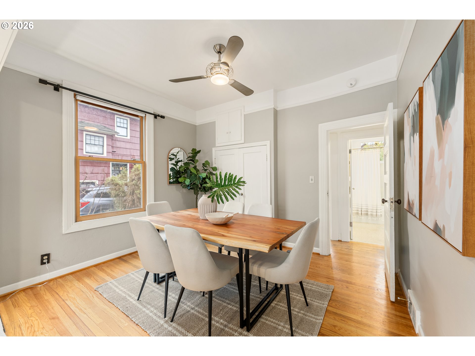 2624 Southeast Kelly Street Portland, OR 97202 - Photo 10 of 36 a view of a dining room with furniture and window