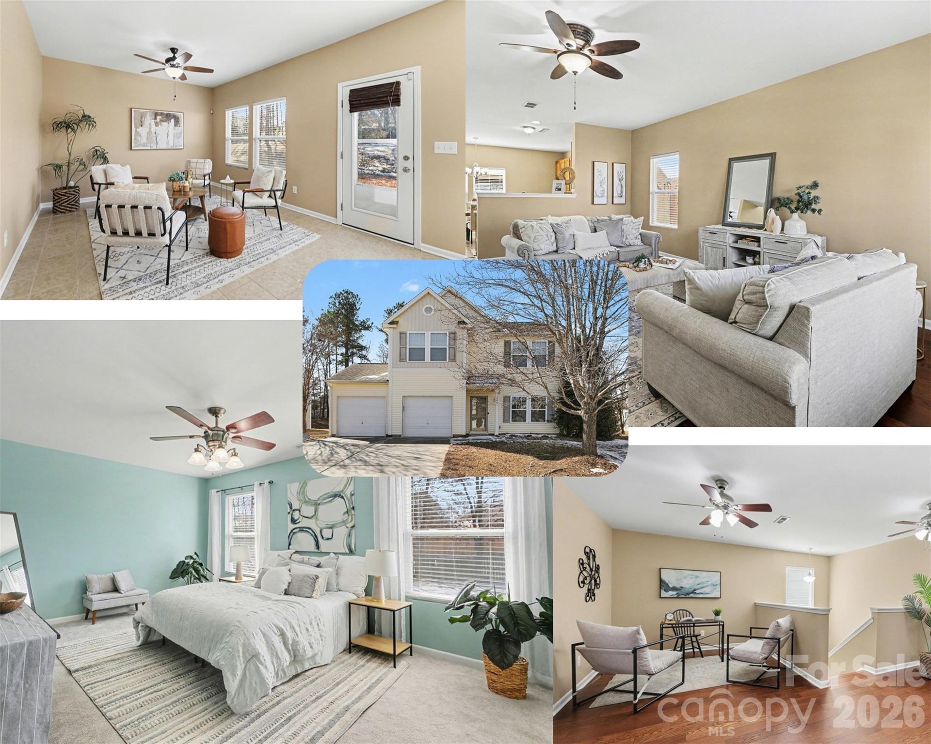 a living room with furniture and a couch