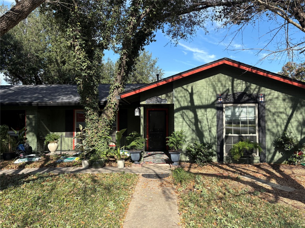 a house view with a outdoor space