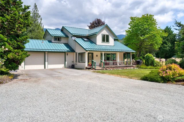a house view with a garden space
