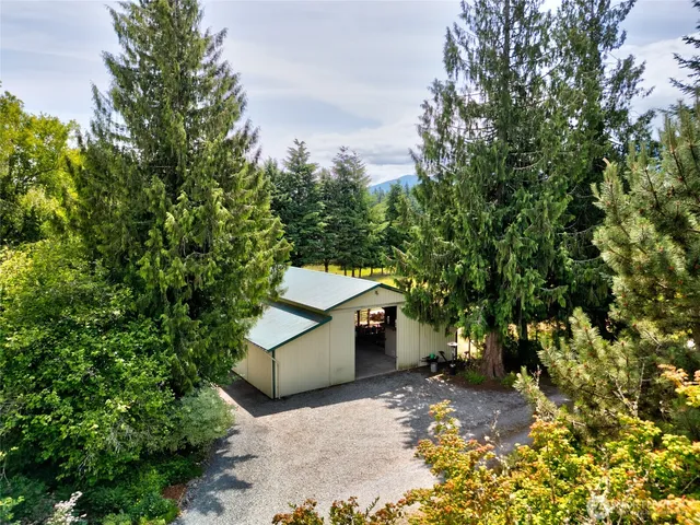 a view of an outdoor space and swimming pool