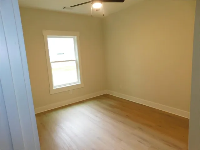 an empty room with a window