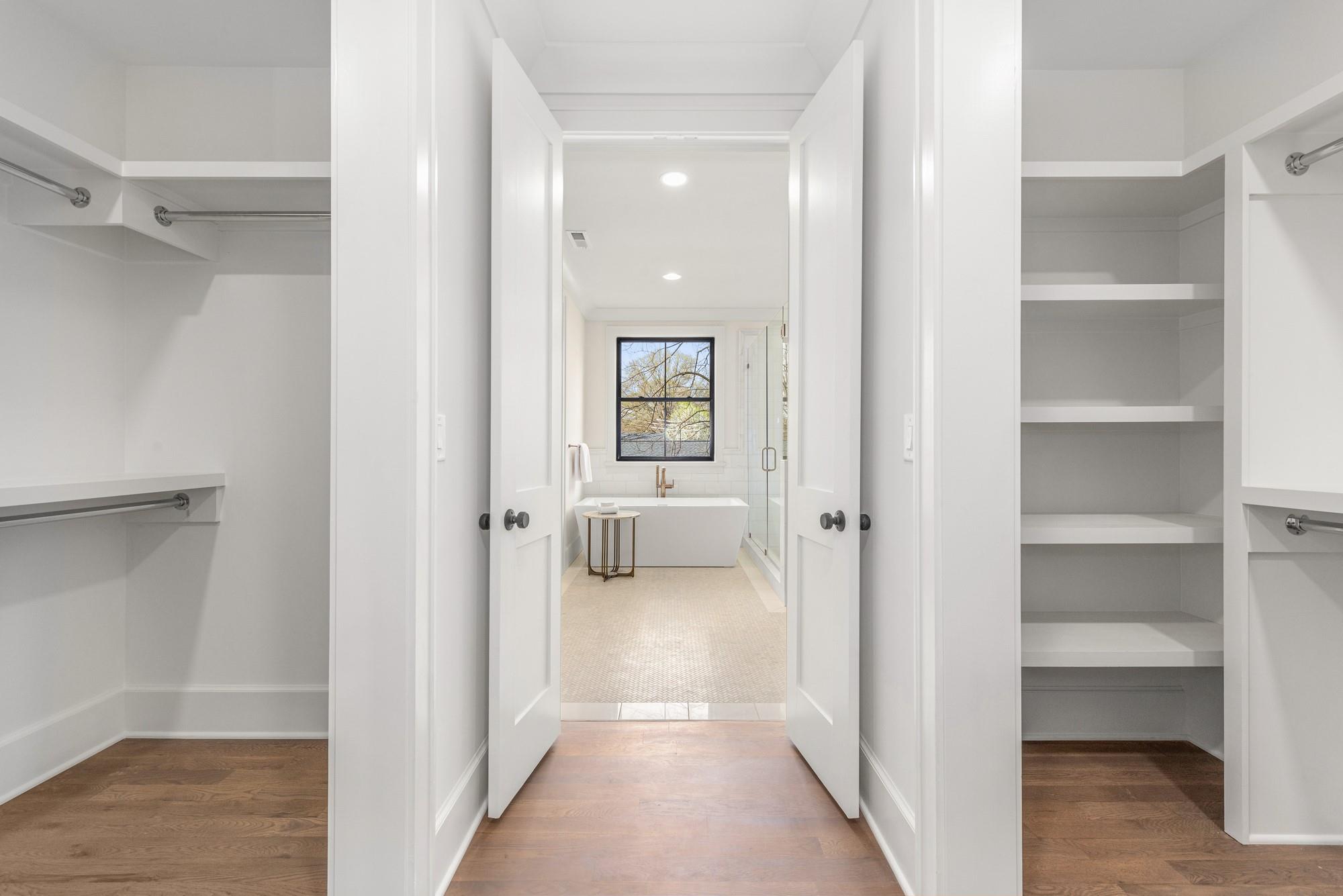 4324 Walker Road Charlotte, NC 28211 - Photo 21 of 44 a view of a hallway with wooden floor and closet