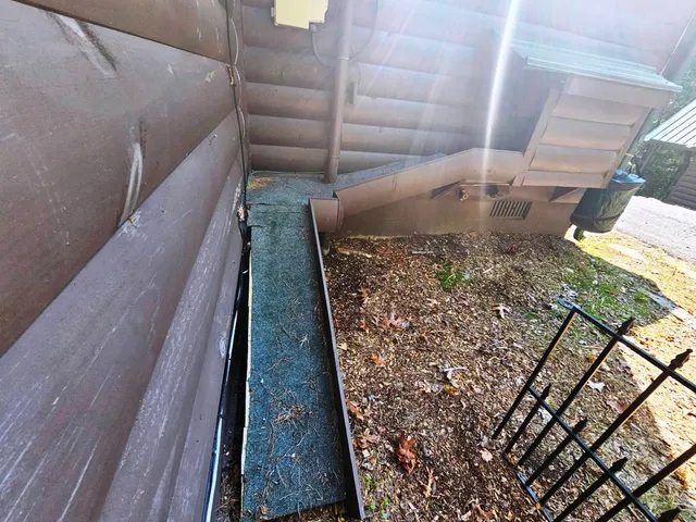 a view of balcony with wooden floor