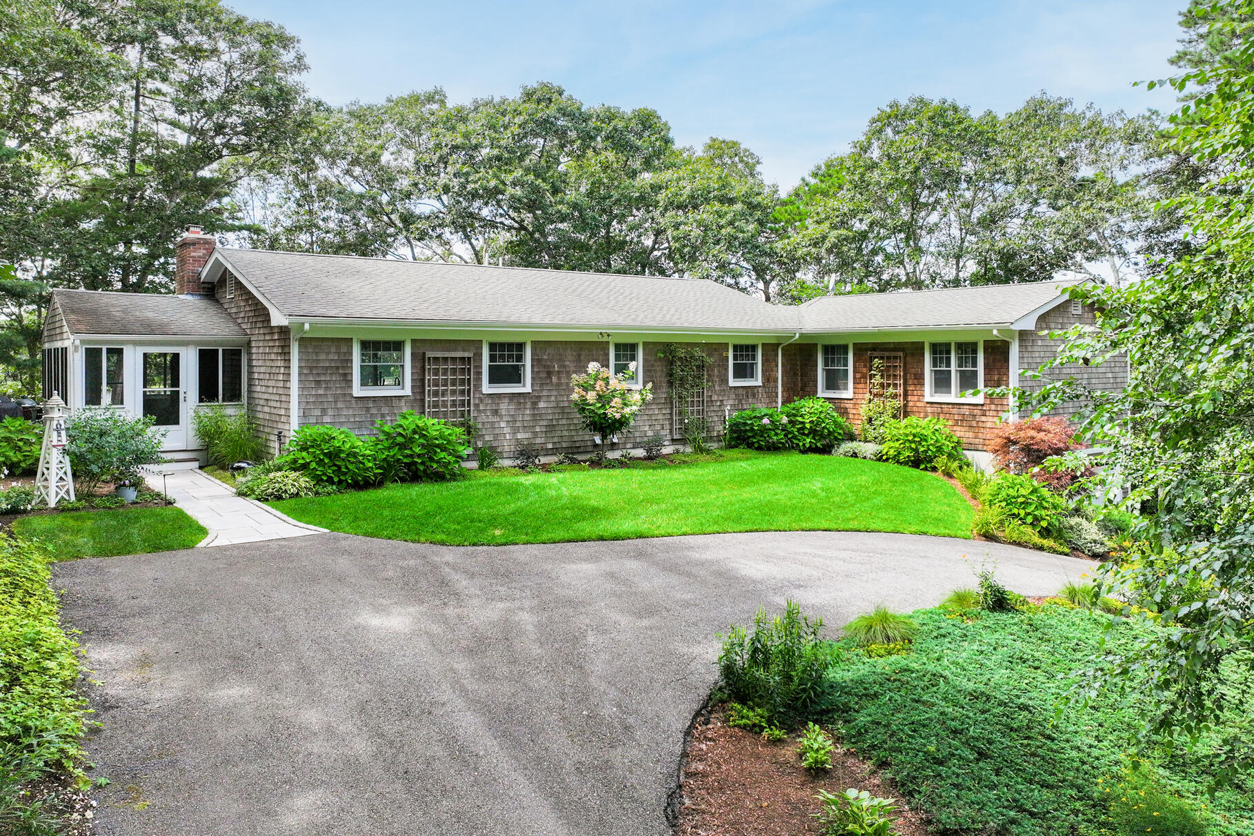 24 Bay Road Cotuit, MA 02635 - Photo 29 of 44 a view of garden with plants and large trees
