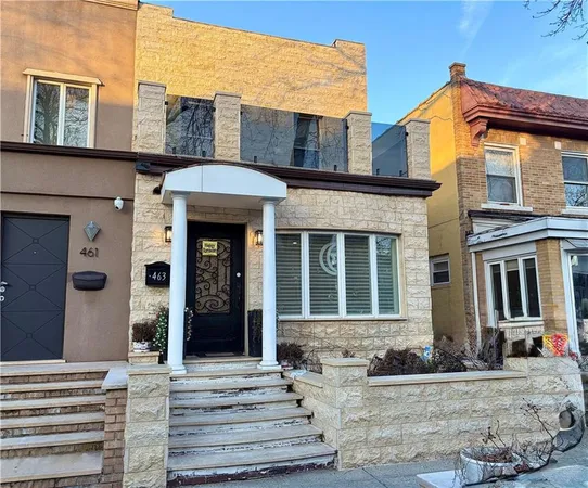 a front view of a house