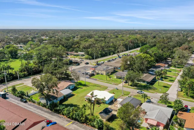 an aerial view of a city