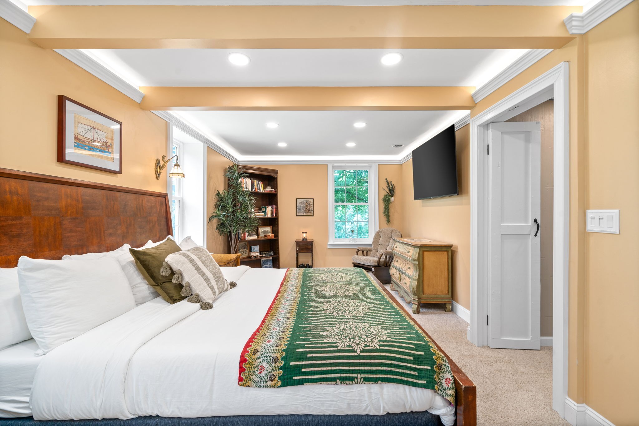 1040 Sensing Road Charlotte, TN 37036 - Photo 36 of 41 a bedroom with a bed and a large window